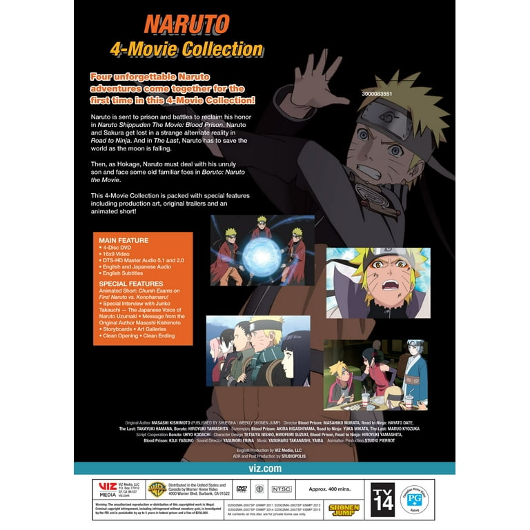 Naruto: 4-Movie Collection DVD with Special Features - Walmart.com