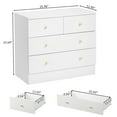 thumbnail image 5 of Algherohein Wood Small Dressers with 4 Drawer for Bedroom,Modern Drawers Storage Cabinet,Adult,White, 5 of 7