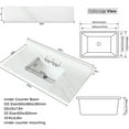 thumbnail image 5 of 43 Inch Sintered Stone Bathroom Vanity Top White - 4" Backsplash, Pre-drilled Faucet Hole, Rectangular Sink, Glowthe-dark With Holes And Backsplash, 5 of 7