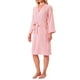 thumbnail image 4 of Batas de algodón INSPIRE CHIC para mujeres, de manga larga, con cuello en V, ropa de descanso suave, bata de baño larga con bolsillos, S Rosa, 4 of 5