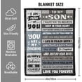 thumbnail image 5 of Husband Birthday Gifts - Unique Wedding Anniversary Romantic Gifts for Husband from Wife - Fathers Day Christmas Valentines Day Birthday Presents for Him - to My Man Blanket 50"x60", 5 of 5
