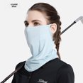 thumbnail image 1 of Mascarilla de seda helada con protección solar de verano para mujer, fina, anti-UV, para montar a caballo, para golf, para colgar de las orejas, para cubrir la cara, 1 of 5