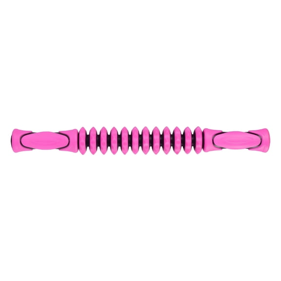 Muscle Roller, Pointed 3D Gear Deep Tissue Massage Stick, Rose Red Portable Manual Back Massager, Calf Roller for Athletes, Fitness, Home Gym, Yoga, Workout