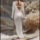 thumbnail image 5 of Vestido de Punto con Mangas Largas y Espalda Descubierta para Mujer XL, 5 of 7
