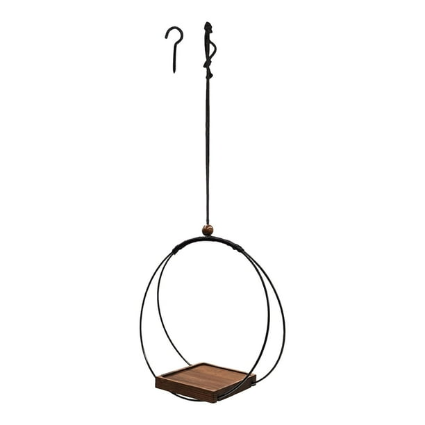 Soporte para Plantas de Techo con Bandeja de Madera, Moderno Soporte Colgante para Macetas, Decoración Del Hogar, Maceta, Colgador de Pared para Techo