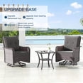 thumbnail image 6 of Gotland 10PCS Outdoor PE Rattan Wicker Patio Furniture Set with 43" Fire Pit Table & Swivel Rocking Chairs Set,Gray, 6 of 7