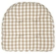 thumbnail image 6 of Checkered Memory Foam U-Shape Non-Slip Chair Cushion Pad 4 Pack - Taupe/White, 6 of 6