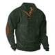 thumbnail image 1 of Blusa y camisa de cuello alto de manga larga para hombre, moda informal, color sólido, deportiva, cuello alto, botones, manga larga, sudadera, blusa, abrigo de poliéster para hombre, 1 of 4