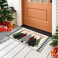 thumbnail image 4 of Buffalo Plaid Xmas Trees Merry Christmas Doormat 17"x30",Seasonal Xmas Door Mat Non-Slip Washable Low-Profile Winter Holiday Doormat for Indoor Outdoor, 4 of 6