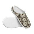 thumbnail image 3 of Yiaed Dandelion Flower Print Slippers Fuzzy Warm Cozy Slippers Non Slip House Slippers For Indoor Outdoor Slippers House Slippers-8, 3 of 7