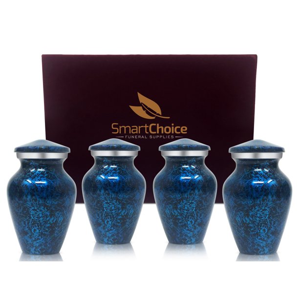 Set of 4 SmartChoice Keepsake Cremation Urns for Human Ashes