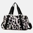 thumbnail image 2 of Bolso De Equipaje Bolso de equipaje con estampado de vaca, Bolso de hombro impermeable de gran capacidad para hacer ejercicio (negro), 2 of 9
