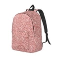 thumbnail image 2 of Naloa Canvas Backpack for Men Women Rose Gold Pink Glitter Print Rucksack Casual Travel Daypack Large and Small Durable College Tote Satchel Bookbag for Teens, 2 of 8
