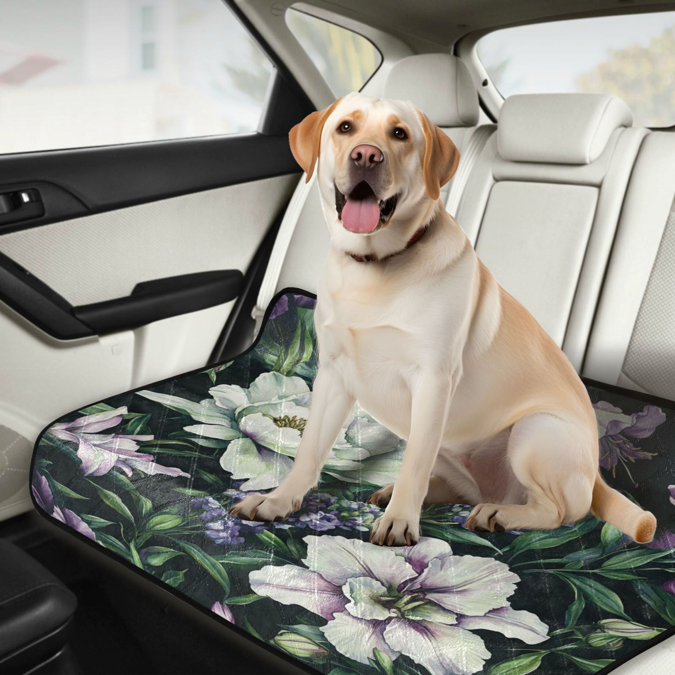 Qxltty Purple Lily Cat litter Pads Pet Set of 3 Diaper Mats Center Anti-leakage Layer Absorbent Soft and Comfortable