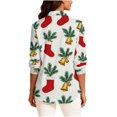 thumbnail image 5 of Womens Tops Long Sleeve Christmas Shirt Button Down Shirt Casual Beach Shirts,Blouse for Women White M, 5 of 6