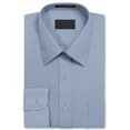 thumbnail image 2 of Men's Dress Shirt Long Sleeve Regular Fit Button Up Pocket Solid Standard Cuff Sky Blue, 2 of 2