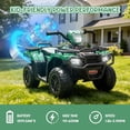 thumbnail image 4 of 24V Kids Ride On ATV Toy, Electric 4 Wheeler Ride on Car for Toddlers Ages 2-4, Dual 55W Motors, 3.11 MPH Max Speed, Bluetooth Music, LED Lights, Spring Suspension, Storage Racks, Green, 4 of 8