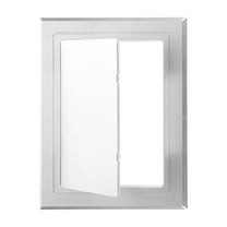 7x5 inch(180x120mm) Self-Adhesive Access Panel, ABS Plumbing Access Doors Easy Wall Hole Cover, Silver Tone