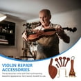 thumbnail image 3 of HEMOTON Chinrest Kit Violin Violin Repair Parts Violin Screws 14X5.8X1.8CM Brown, 3 of 8