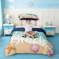 thumbnail image 2 of Erosebridal Watercolor Sea Coral Kids Twin Bedding,Ocean Beach Theme Hawaii Summer Holiday Duvet Cover Set For Girls,Reversible Navy Blue,2-Piece(No Comforter), 2 of 6
