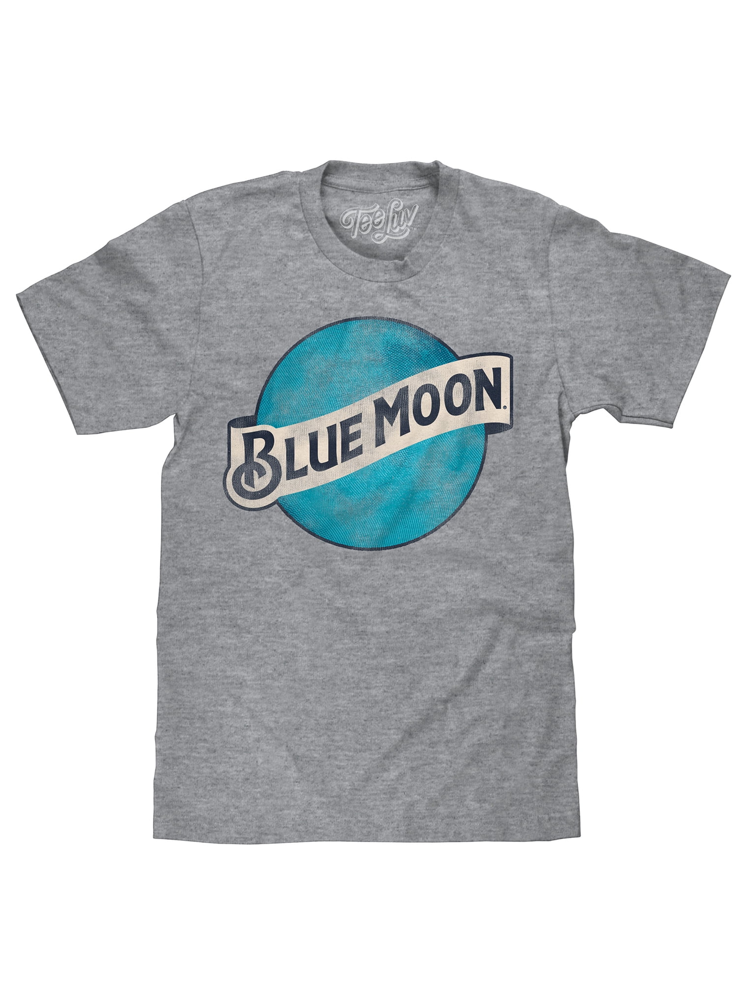 Tee Luv Blue Moon Beer Distressed Logo 
