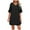 Black, variant on Bixock Plus Size Dresses for Women,Women's Dresses,Dresses for Women Solid Short Sleeve V Neck Floral Chiffon Flowy Summer Midi Dresses