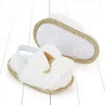 thumbnail image 5 of Girls Sandals Toddler, Faux Fur Slides with Elastic Back Strap Flats Shoes for Kids, 5 of 5