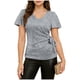 thumbnail image 1 of Blusas de Manga Corta para las Mujeres Vestido Casual Lentejuelas Envoltura Cuello en V Partido Sólido Top Camisas Brillantes con Revestimiento Interior Glamour, 1 of 7