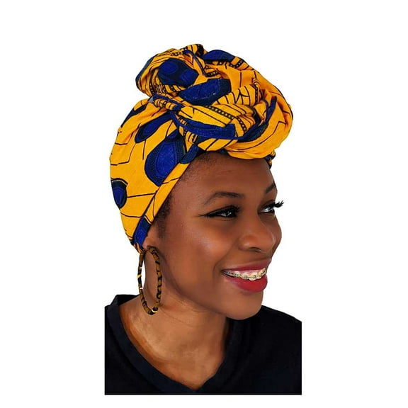 Peacock African Print Head wrap