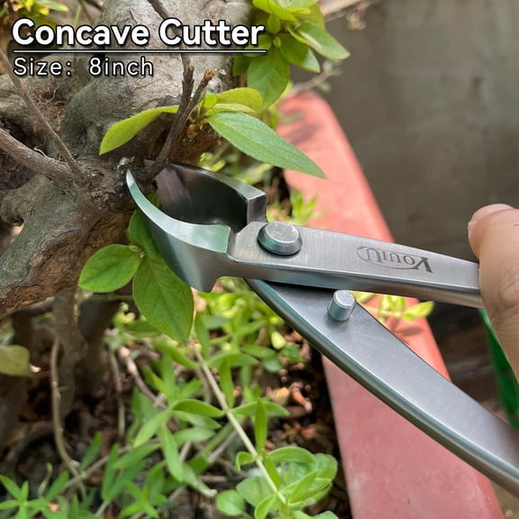 vouiu 6-Piece Bonsai Tool Set, Concave Cutter, Knob Cutter, Jin Pliers, Wire Cutter, Bonsai Scissors,  Hook