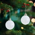 thumbnail image 6 of Kbndieu 3pcs Christmas Tree Ornaments Set, 3.14" White Christmas Balls Decorations Ornamnets Xmas Shatterproof Foam Hanging Balls for Xmas Tree Holiday Wedding Party, 6 of 6