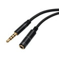 thumbnail image 1 of Cable de extensión Aux Uxcell de 0.14" de macho a hembra para auriculares de audio HiFi 3.3ft Negro, 1 of 6