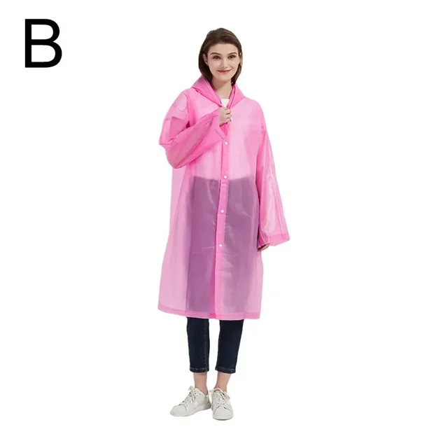 1 Uds. Chubasquero unisex de EVA de alta calidad, impermeable, grueso, impermeable, traje negro, abrigo de acampada para hombres y mujeres, G2Q5