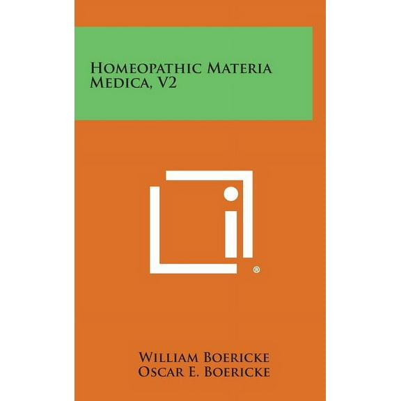 Homeopathic Materia Medica, V2 (Hardcover)