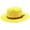 Yellow, variant on Classic British Summer Sun Hat with Flat Top for Travel Casual Style Daily Leisure Wear