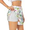 thumbnail image 3 of Lsque Happy Easter Rabbit Printed Women's Running Shorts with Liner Pockets,Elastic Quick Dry Workout Athletic Gym Yoga Shorts,Womens High Waist Shorts-Small, 3 of 9