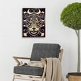 thumbnail image 2 of Symmetrical Illustration Of Tiger Face With Yellow Eyes Black And Cream Stripes Art Print Framed Poster Wall Decor 12x16 inch, 2 of 5