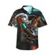 thumbnail image 1 of Balery Futuristic Robot Hummingbird Camisas hawaianas de manga corta para hombre, camisas playeras de corte holgado, camisas de vacaciones con botones,Medium, 1 of 7