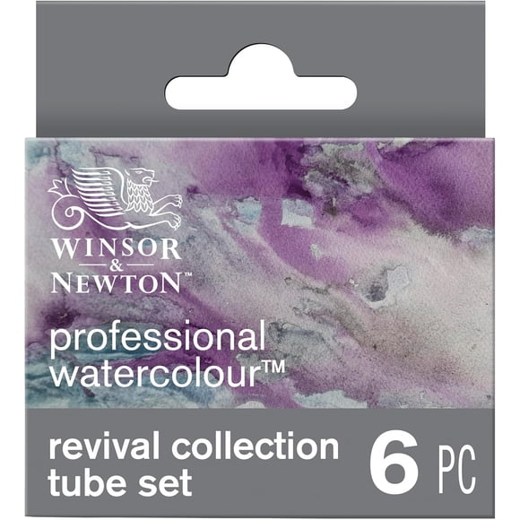 Winsor & Newton Professional Revival Collection 6 x 5ml Watercolor Tube Set, Artist Grade Vintage Historic Pigments for Fine Artists & Illustrators