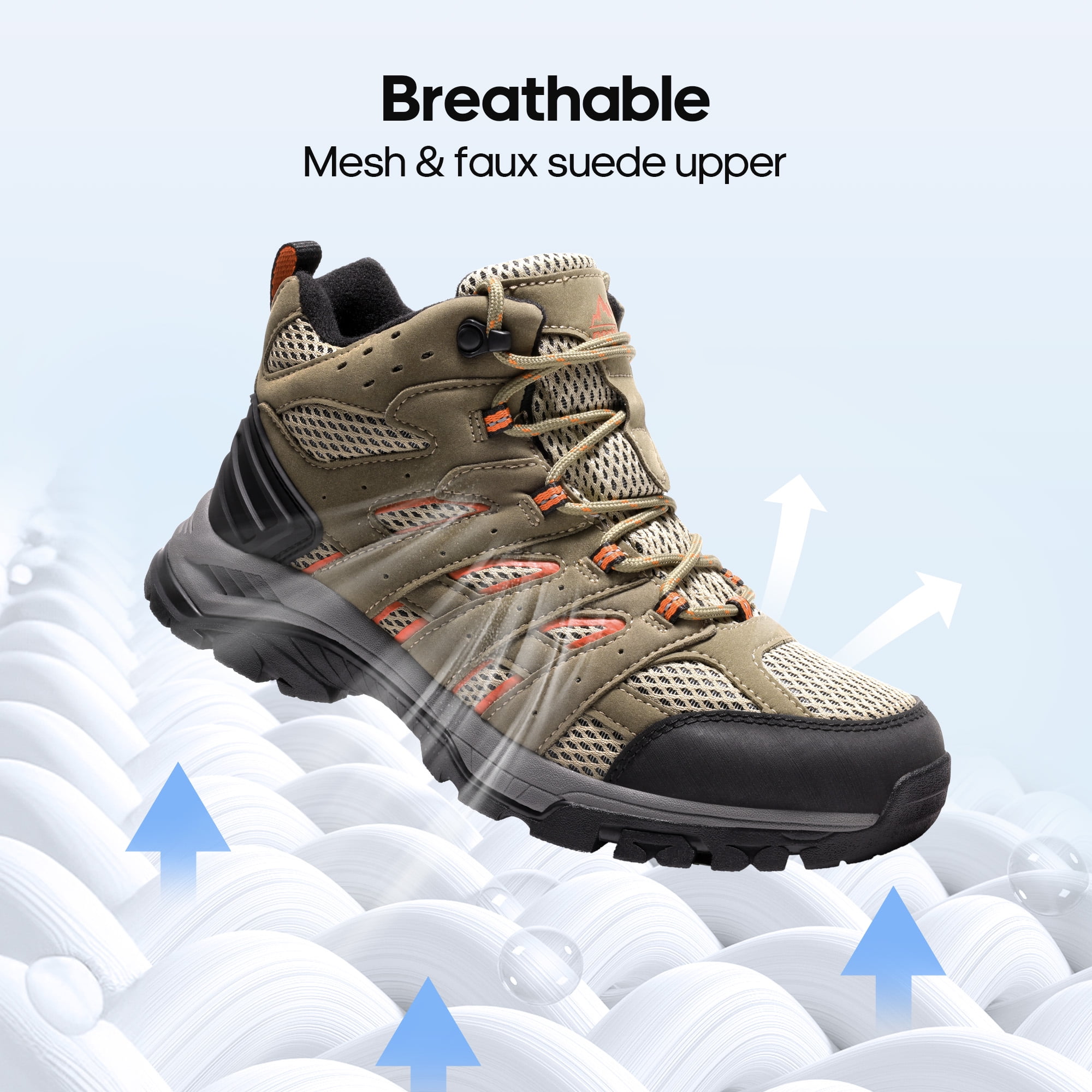 NORTIV 8 Women's Waterproof Hiking Boots Outdoor Trekking Mid Backpacking Mountaineering lightweight boots Wide Width