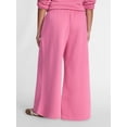 thumbnail image 3 of Terra & Sky Women's Plus Fleece Wide Leg Sweatpants, Sizes 0X-5X, 3 of 5