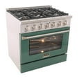 thumbnail image 5 of Kucht Professional 36" Modern Stainless Steel Propane Gas Range in Green/Silver, 5 of 11