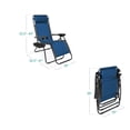 thumbnail image 3 of Best Choice Products Set of 2 Zero Gravity Lounge Chair Recliners for Patio, Pool w/ Cup Holder Tray - Marine Blue/Black, 3 of 9