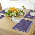 thumbnail image 4 of Ambesonne Romantic Place Mats Set of 4, Indigo Purple Hearts, Standard Size, Eggplant Purple, 4 of 6