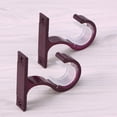 thumbnail image 4 of 2PCS Curtain Rod Aluminium Alloy Thick Single Bracket Mounting Bracket(Dark Red), 4 of 5