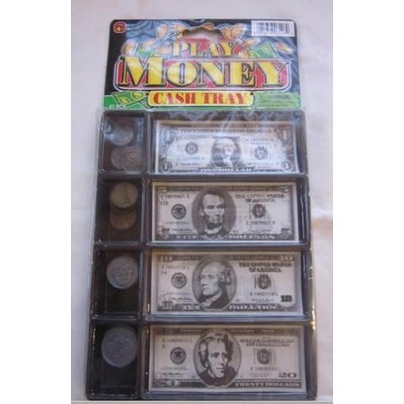 UPC 075656031289 product image for Jaru #3128 Play Money Cash Tray 20 Coins and 20 Bills Kids Pretend Toy | upcitemdb.com