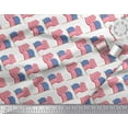 thumbnail image 3 of Soimoi White Heavy Satin Fabric USA Country Flag Printed Craft Fabric by the Yard 54 Inch Wide, 3 of 3