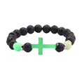 thumbnail image 4 of Pulsera con cuentas luminosas, piedra volcánica, pulsera de piedra natural, estilo europeo, pulsera para hombre, 4 of 6