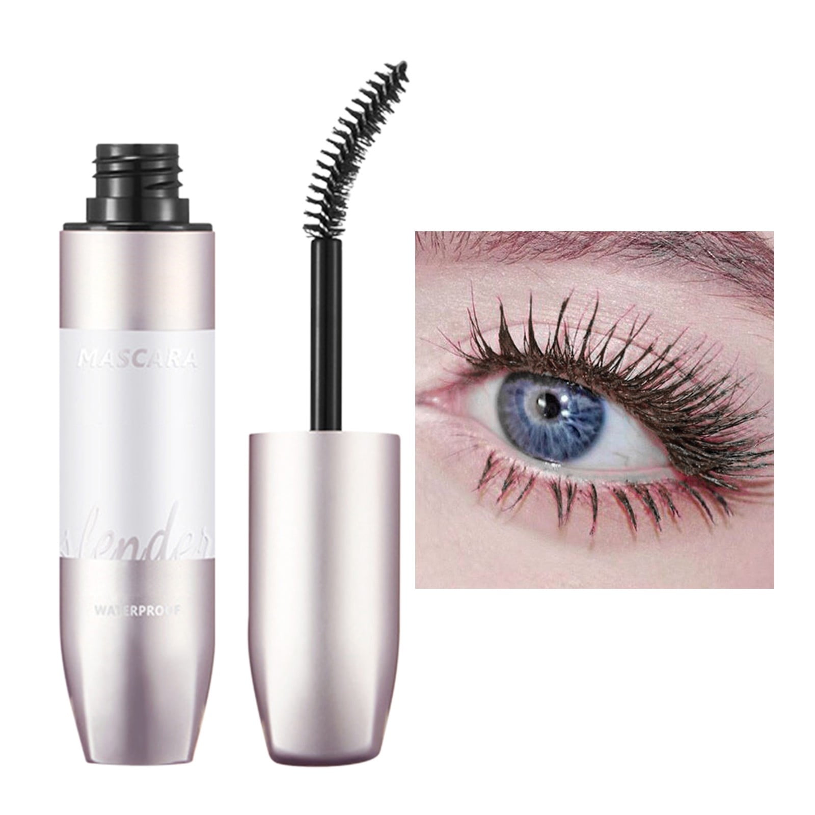 CBGELRT Makeup Telescopic Mascara Waterproof Mascara Black Curved Brush