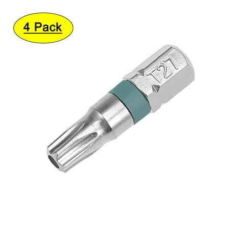 

Uxcell 1/4 Hex Shank 1 Length T27 S2 Steel Security Torx Screwdriver Bit 4 Pack